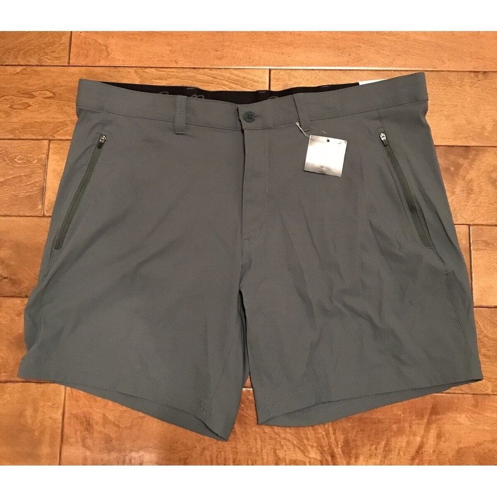 Eddie Bauer Men Shorts Horizon Guide Wander Green Sz 42 Dragonfly Zipper Pockets